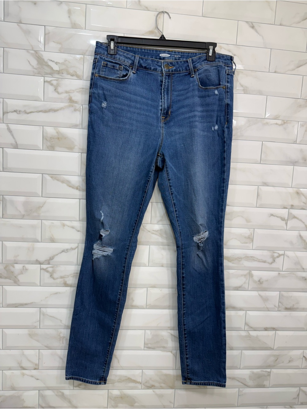 Old Navy Blue Skinny Jeans with Light Distressing